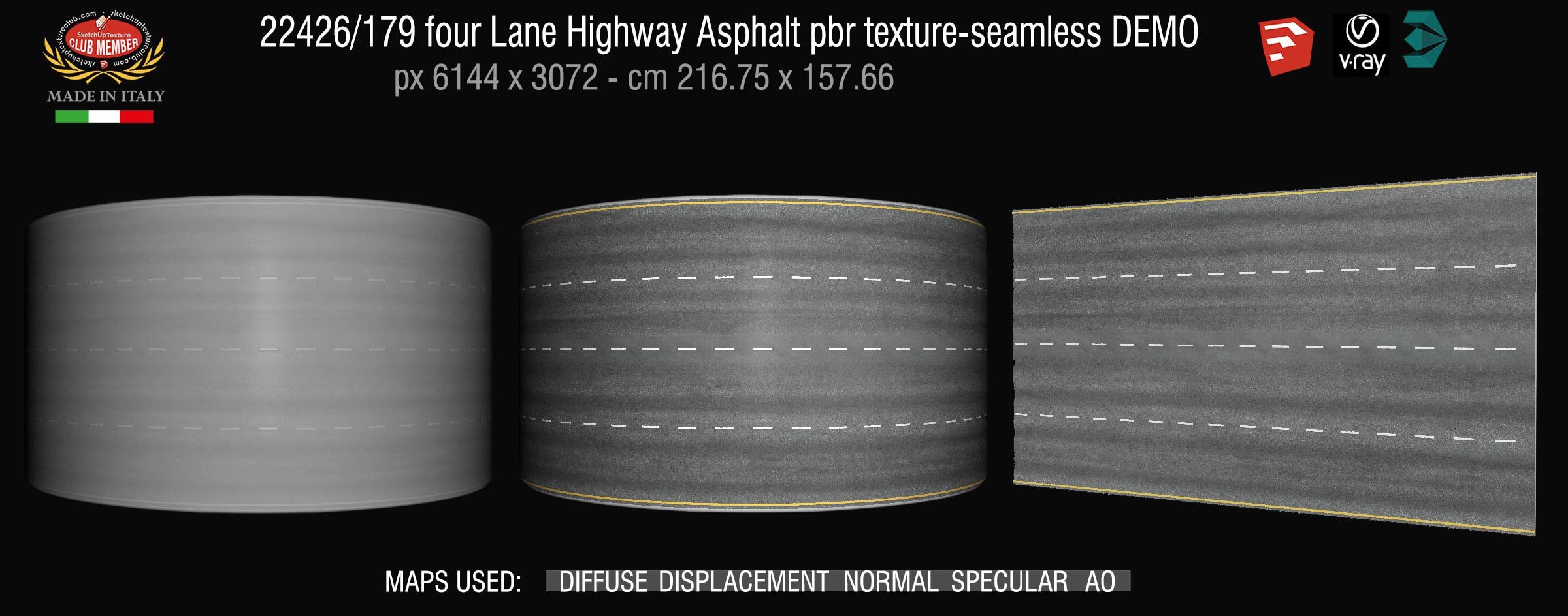 22426_179 four Lane Highway Asphalt pbr texture-seamless DEMO