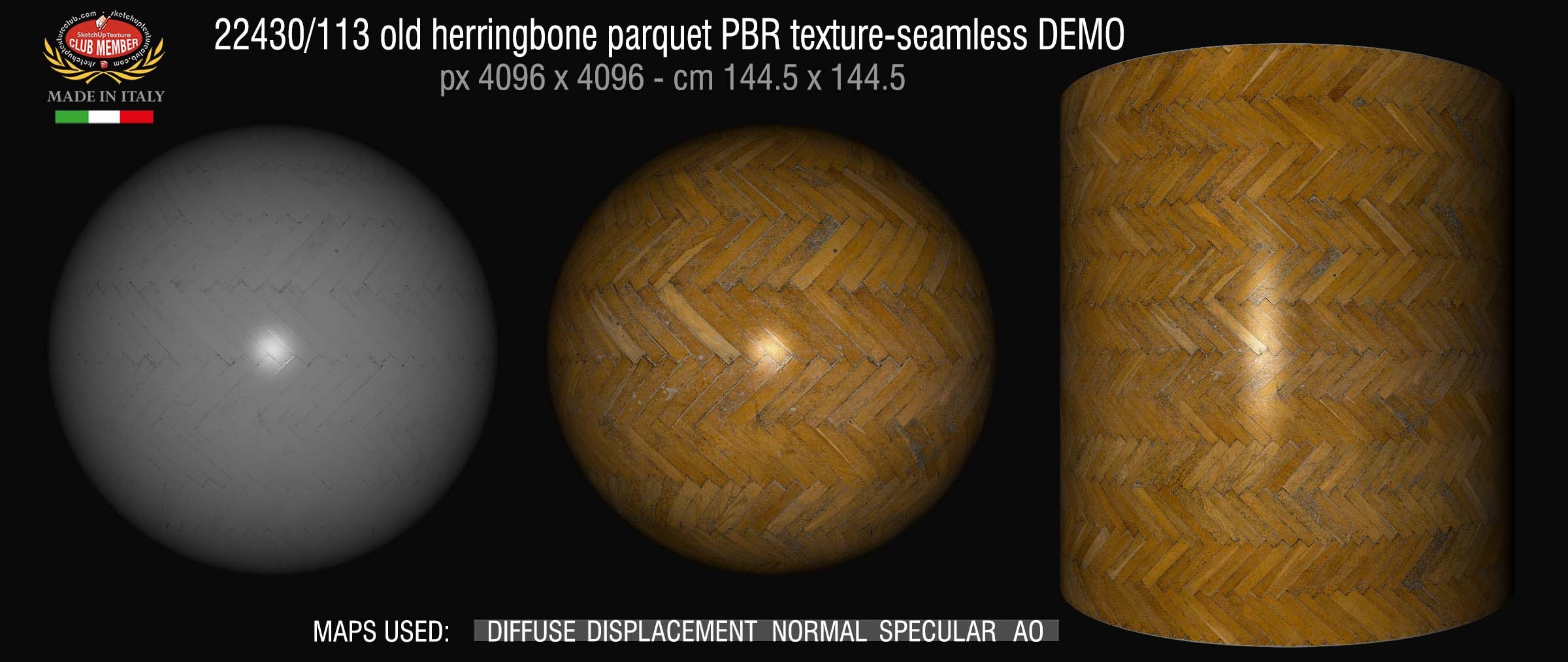 old herringbone parquet pbr texture seamless