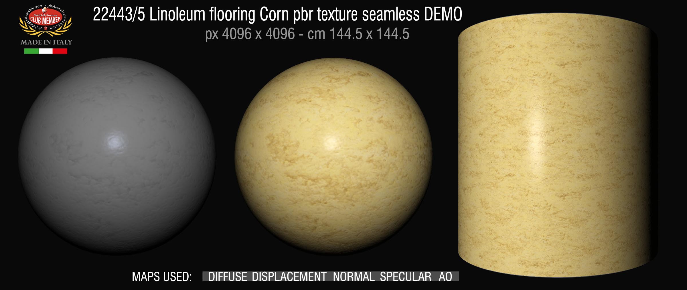 22443_5 Linoleum flooring Corn pbr texture seamless DEMO