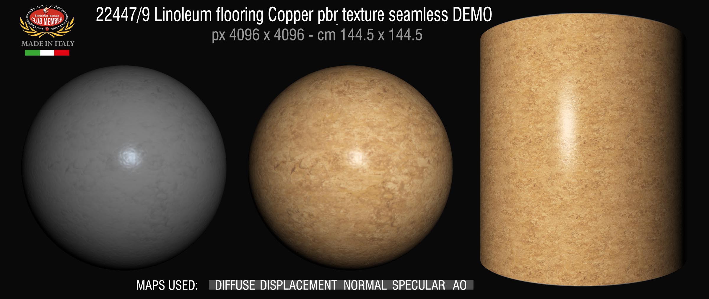 22447_9 Linoleum flooring Sunflower pbr texture seamless DEMO