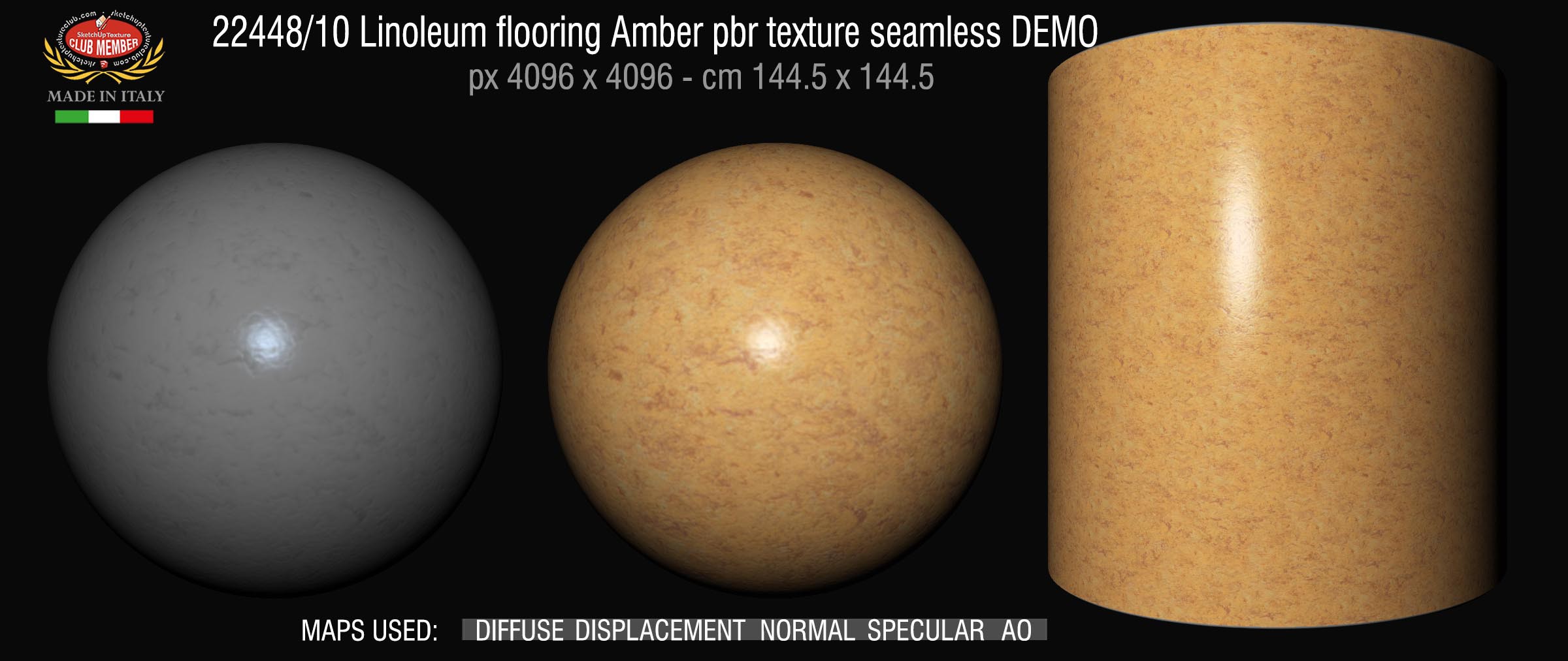 22448_10 Linoleum flooring Amber pbr texture seamless DEMO