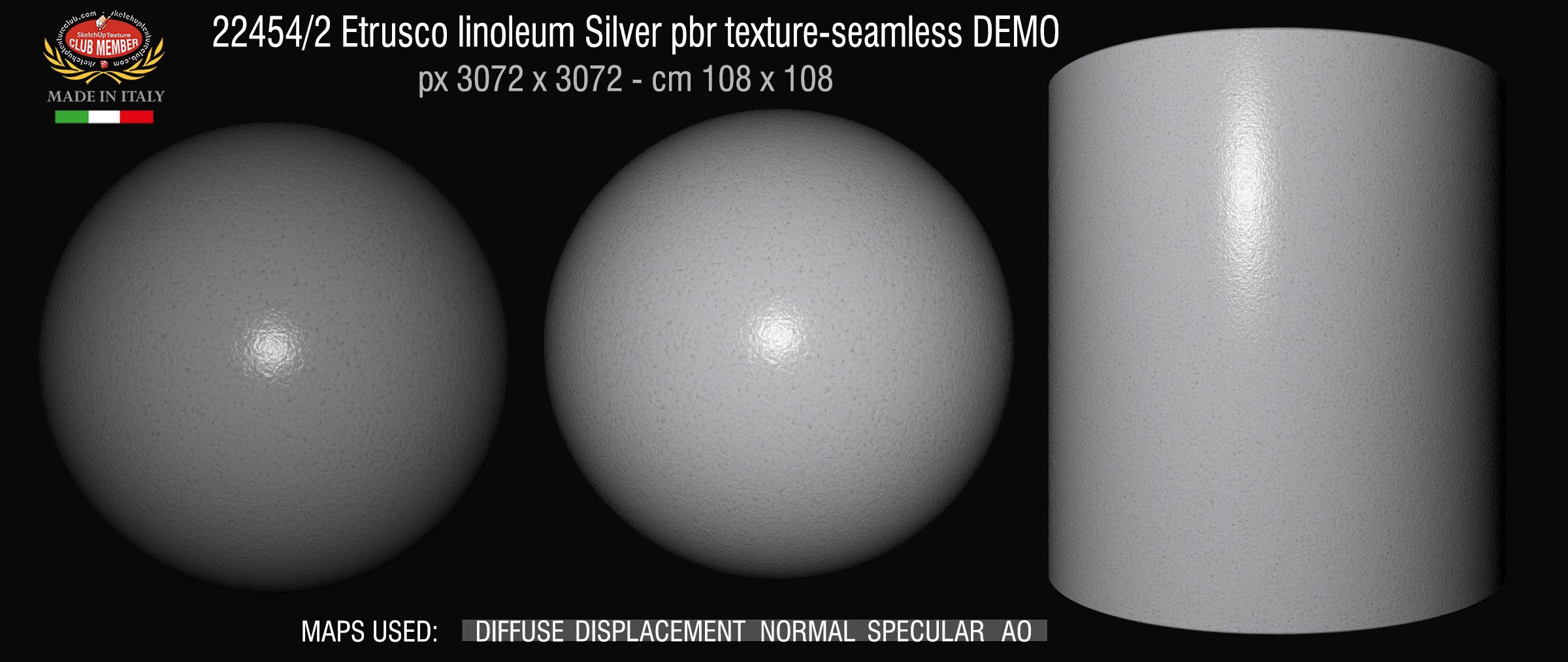 22454_2 Etrusco linoleum Silver pbr texture-seamless DEMO