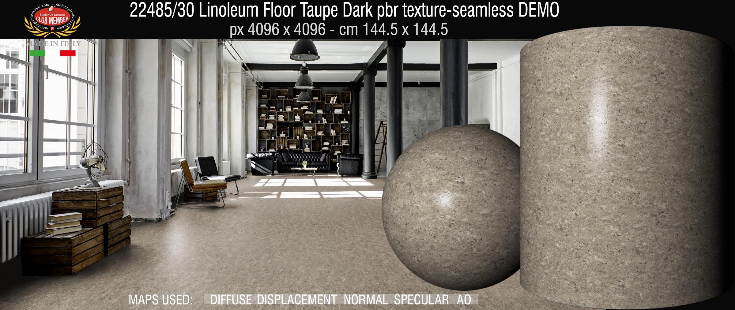 22485_30 Linoleum Floor Taupe Dark pbr texture-seamless DEMO