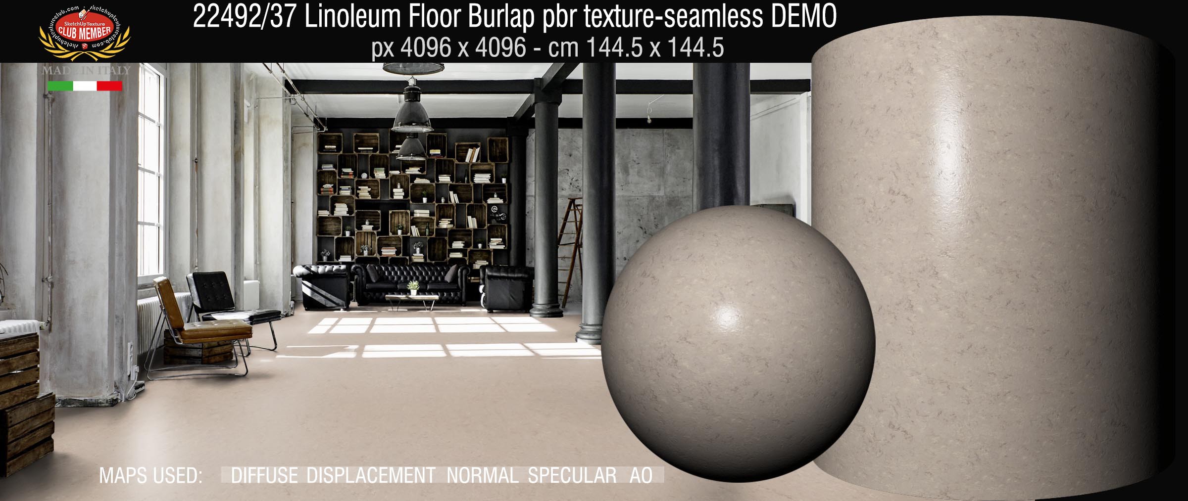 22492-37 Linoleum Floor Burlap pbr texture-seamless DEMO