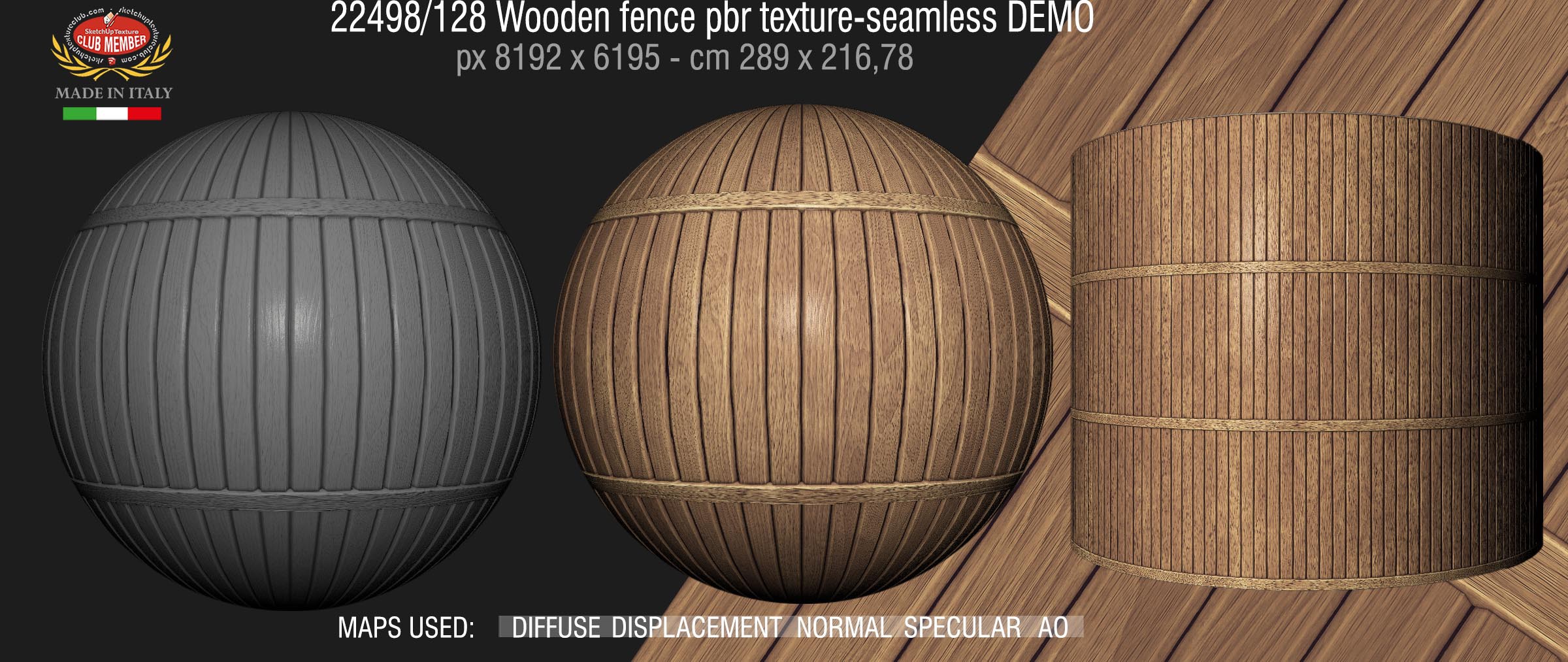 22498-128 Wooden fence pbr texture-seamless DEMO