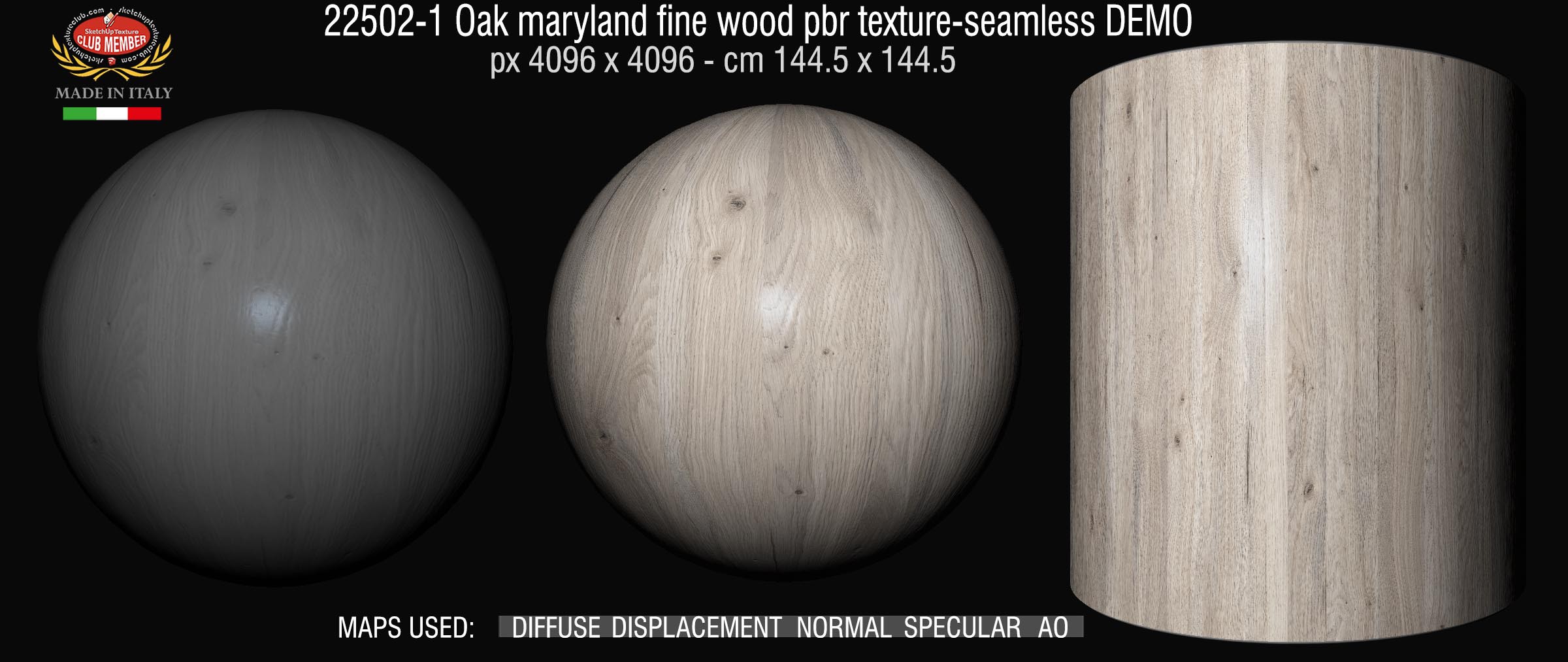 22502-1 Oak maryland fine wood pbr texture-seamless DEMO