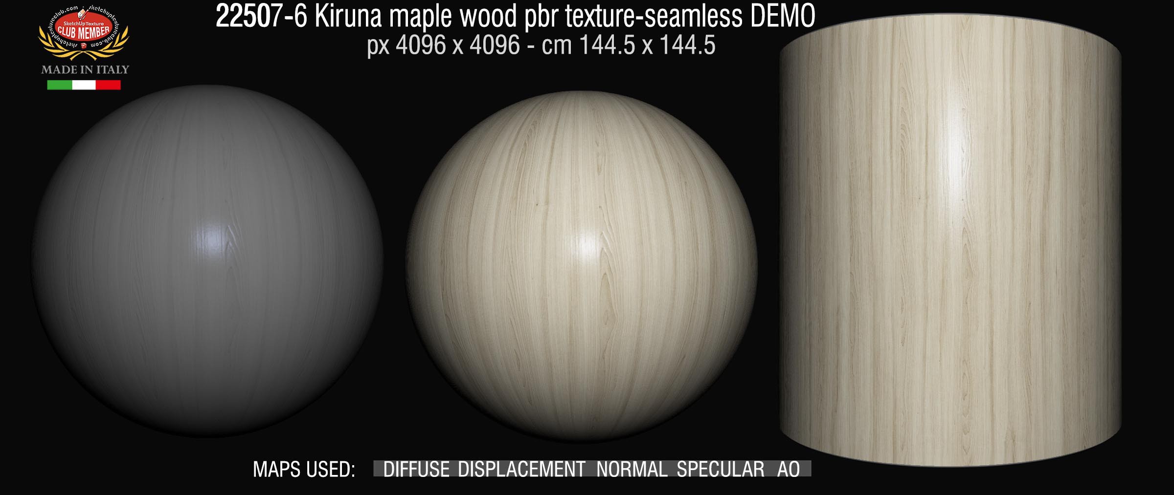 22507-6 Kiruna maple wood pbr texture-seamless DEMO