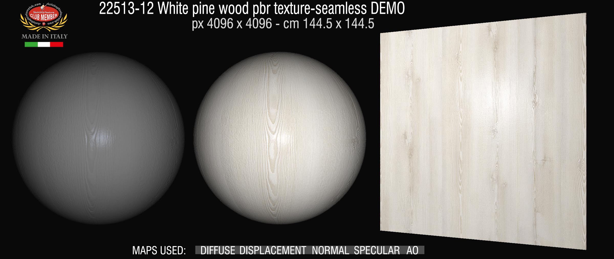 22513-12 White pine wood pbr texture-seamless DEMO