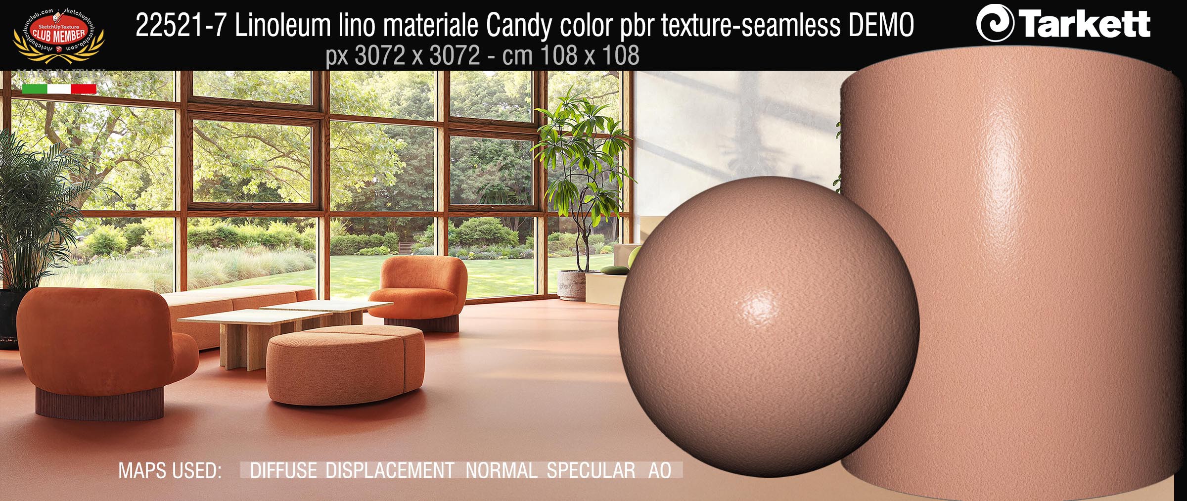 22521-7 Linoleum lino materiale Candy color pbr texture-seamless DEMO