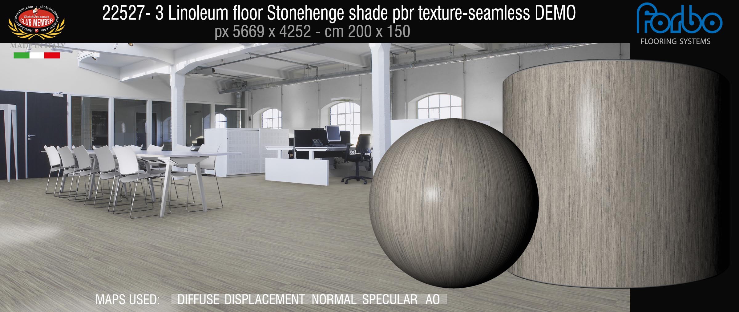 22527- 3 Linoleum floor Stonehenge shade pbr texture-seamless DEMO