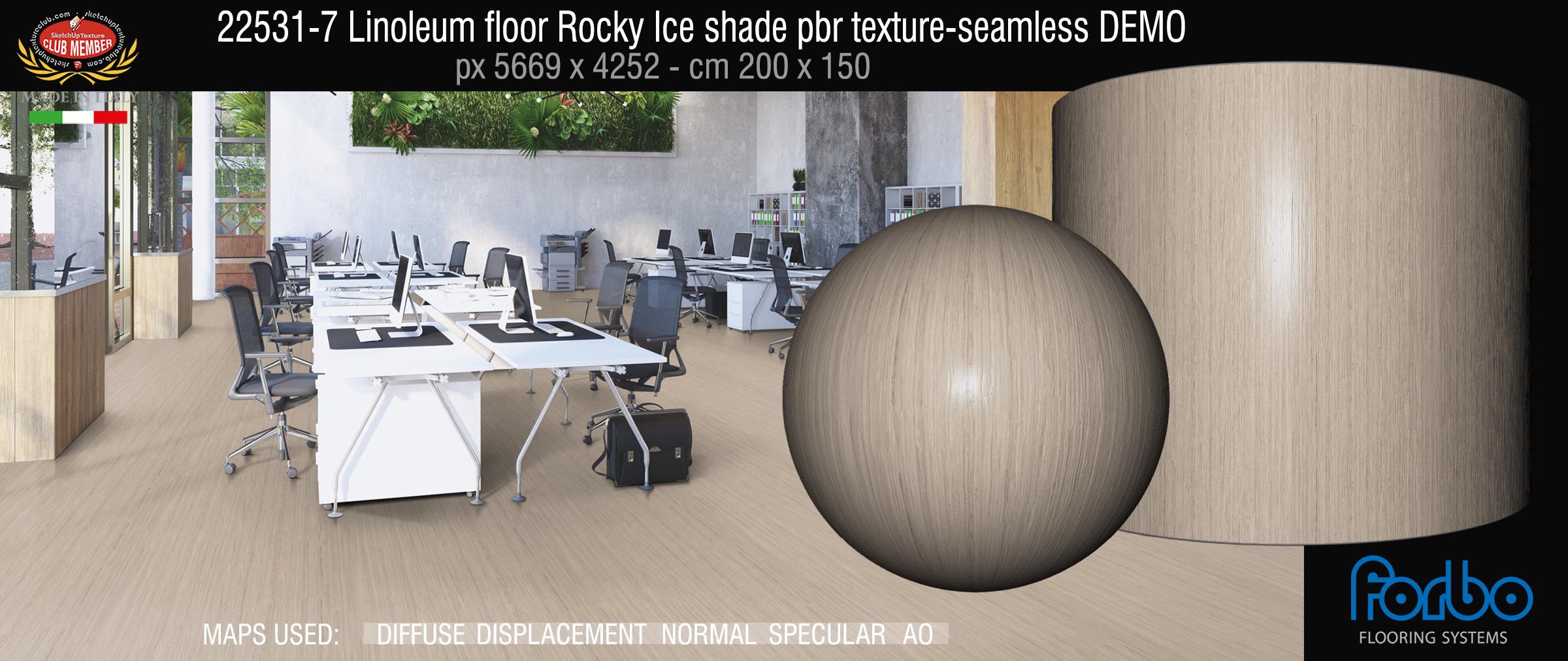 22531-7 Linoleum floor Rocky Ice shade pbr texture-seamless DEMO