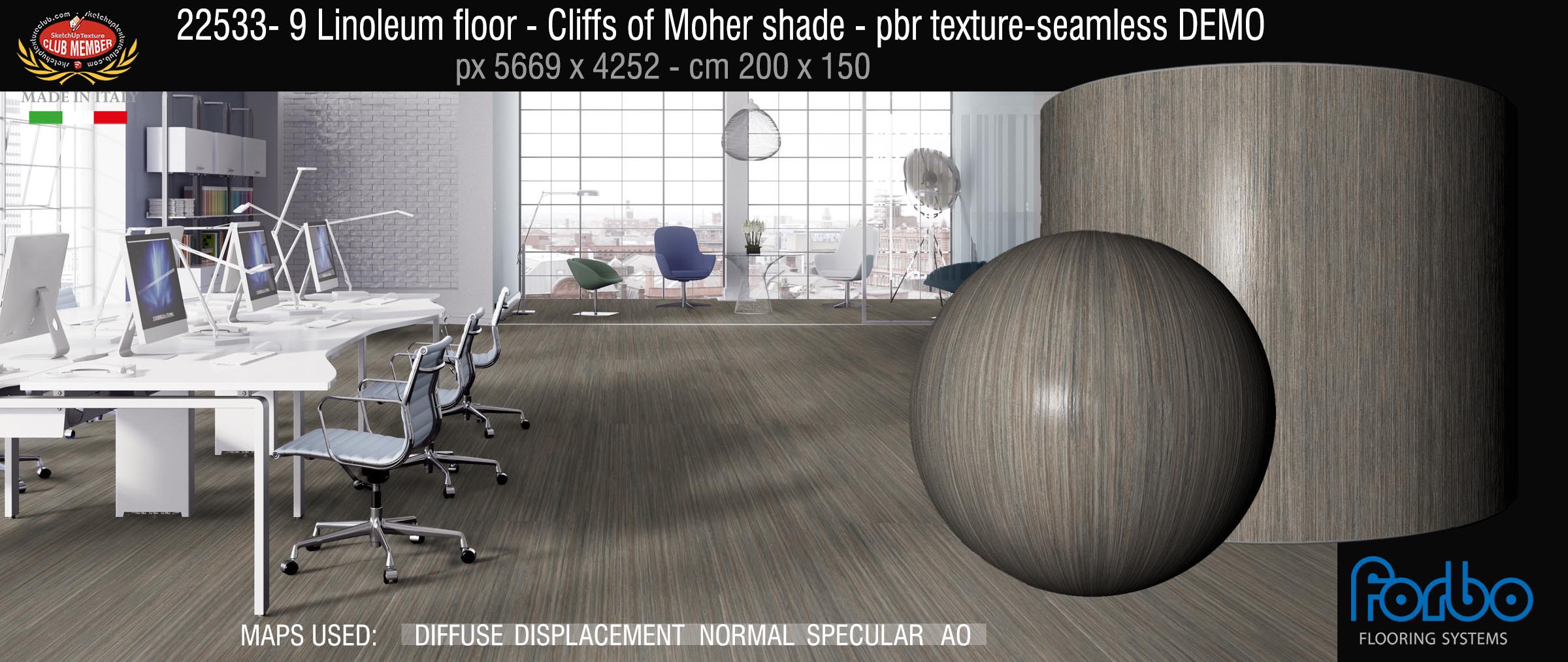 22533-9 Linoleum floor-Cliffs of Moher shade-pbr texture-seamless DEMO