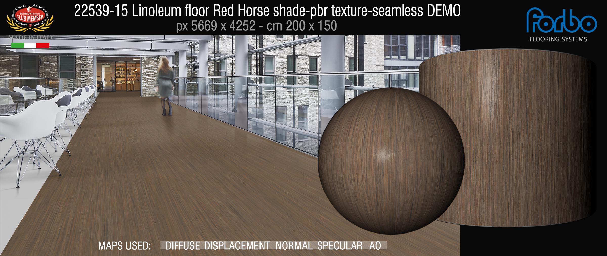 22539-15 Linoleum floor Red Horse shade-pbr texture-seamless DEMO
