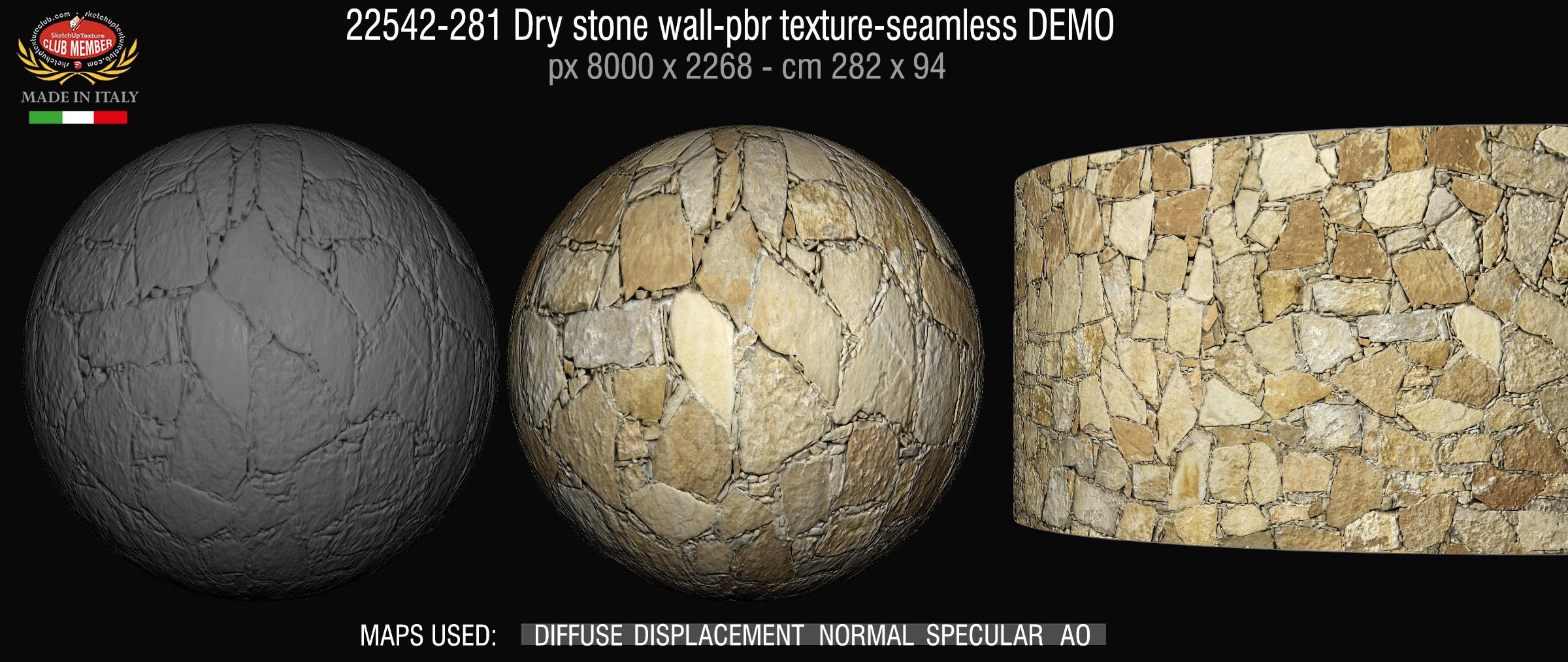 22542-281 Dry stone wall-pbr texture-seamless DEMO