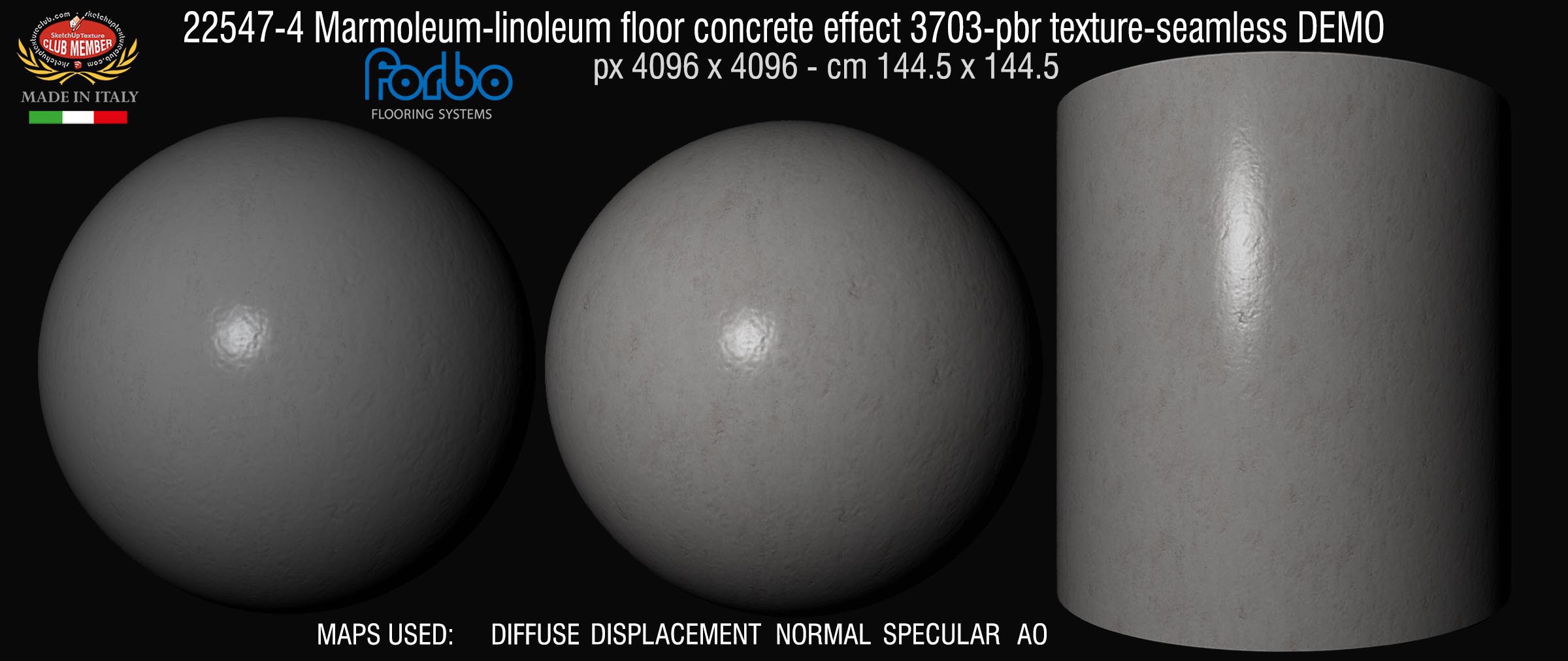 22547-4 Marmoleum-linoleum floor concrete effect 3703-pbr texture-seamless DEMO