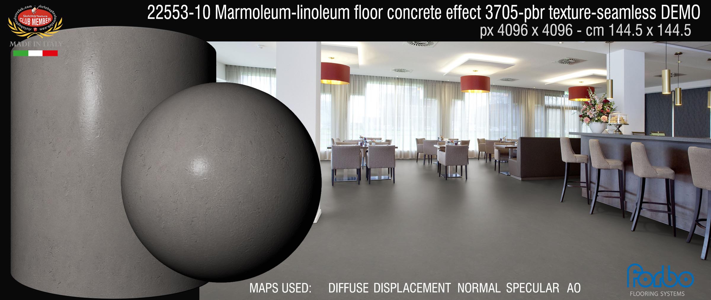 22553-10 Marmoleum-linoleum floor concrete effect 3705-pbr texture-seamless DEMO