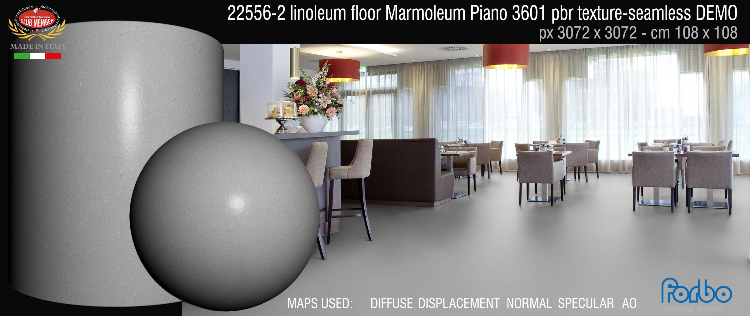 22555-2 linoleum floor Marmoleum Piano 3601 pbr texture-seamless DEMO