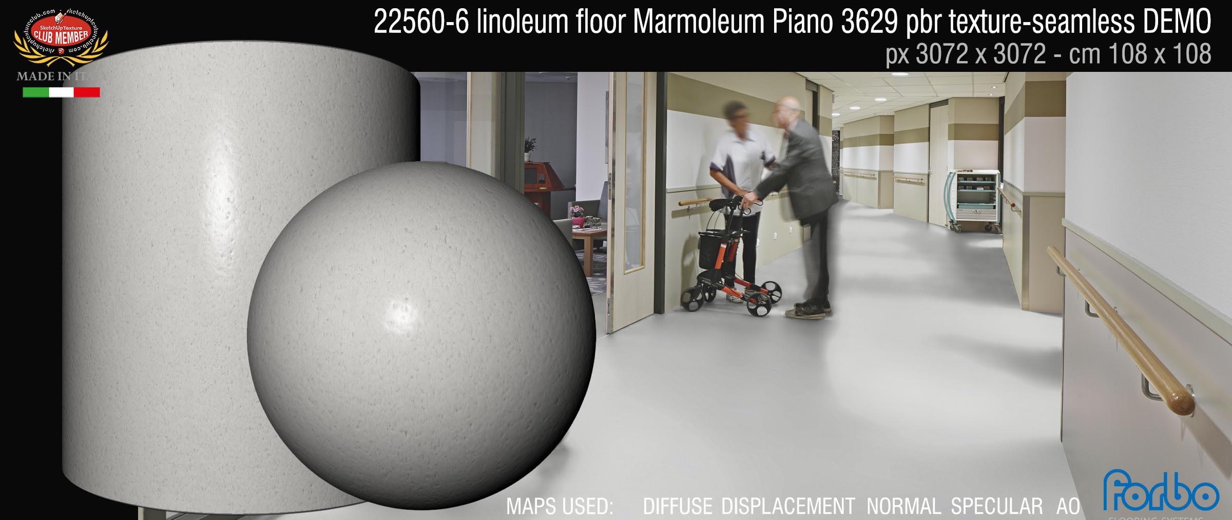 22560-6 linoleum floor Marmoleum Piano 3629 pbr texture-seamless DEMO