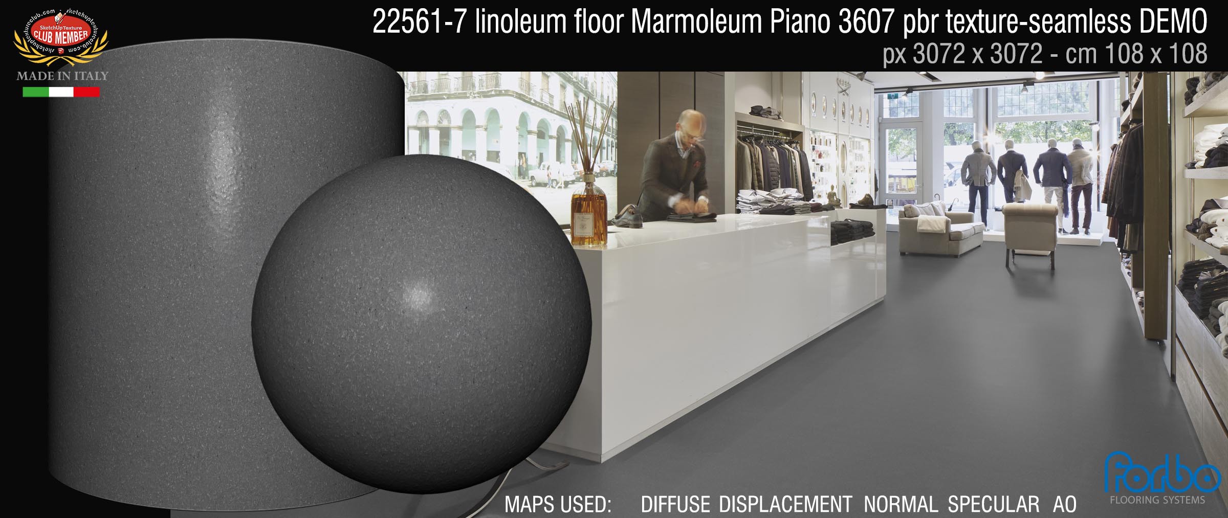 22561-7 linoleum floor Marmoleum Piano 3607 pbr texture-seamless DEMO