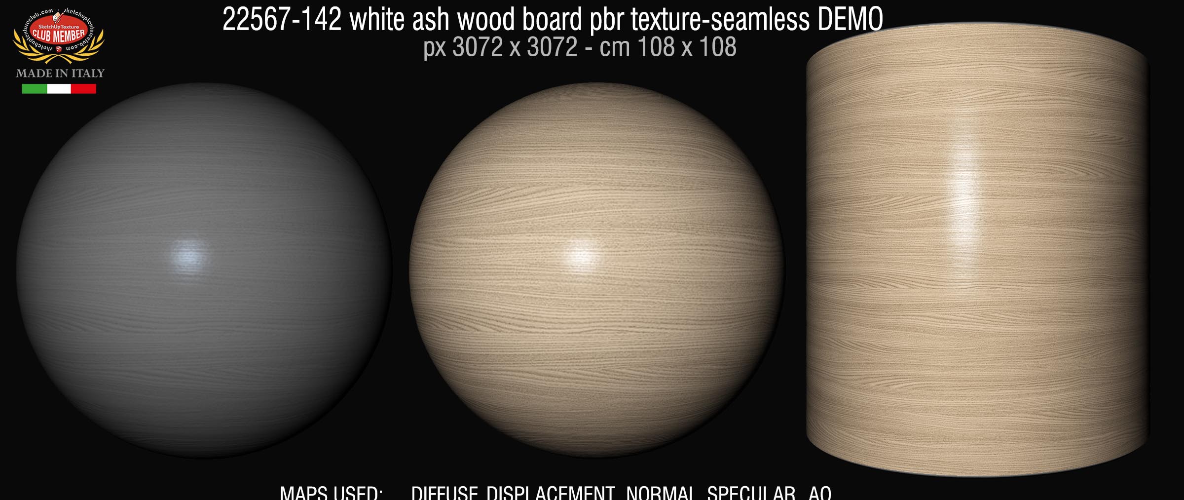 22567-142 white ash wood board pbr texture-seamless DEMO