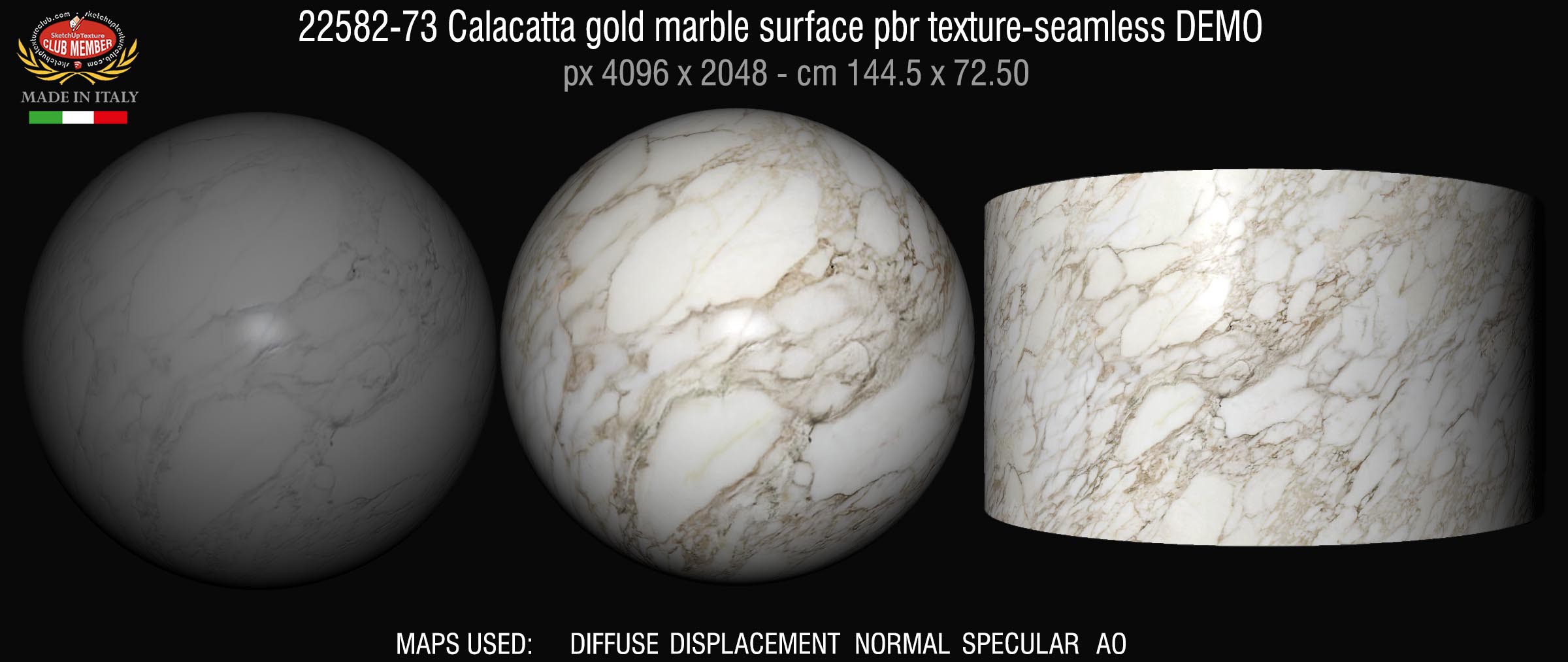 22582-73 Calacatta gold marble surface pbr texture-seamless DEMO