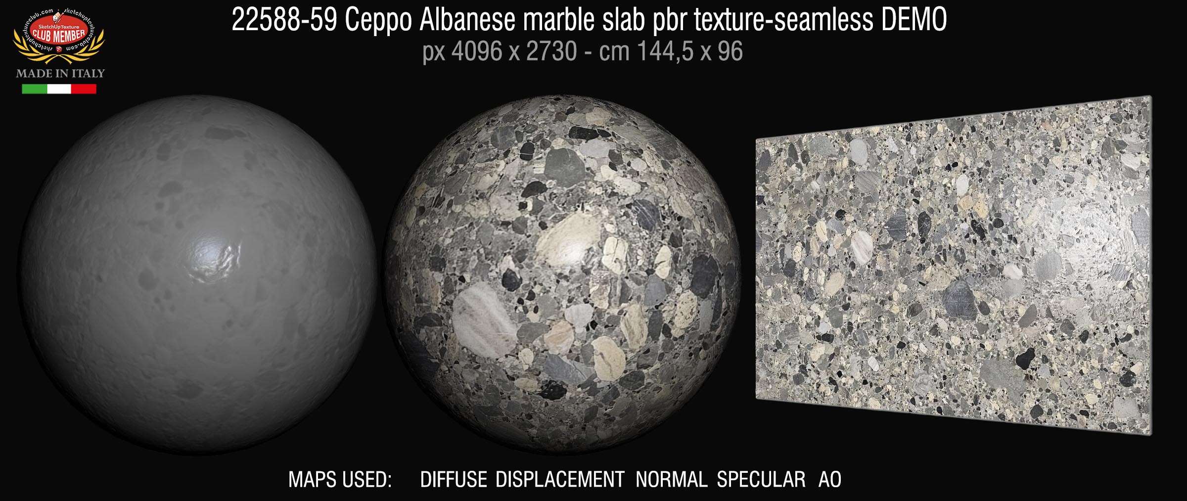 22588-59 Ceppo Albanese marble slab pbr texture-seamless DEMO