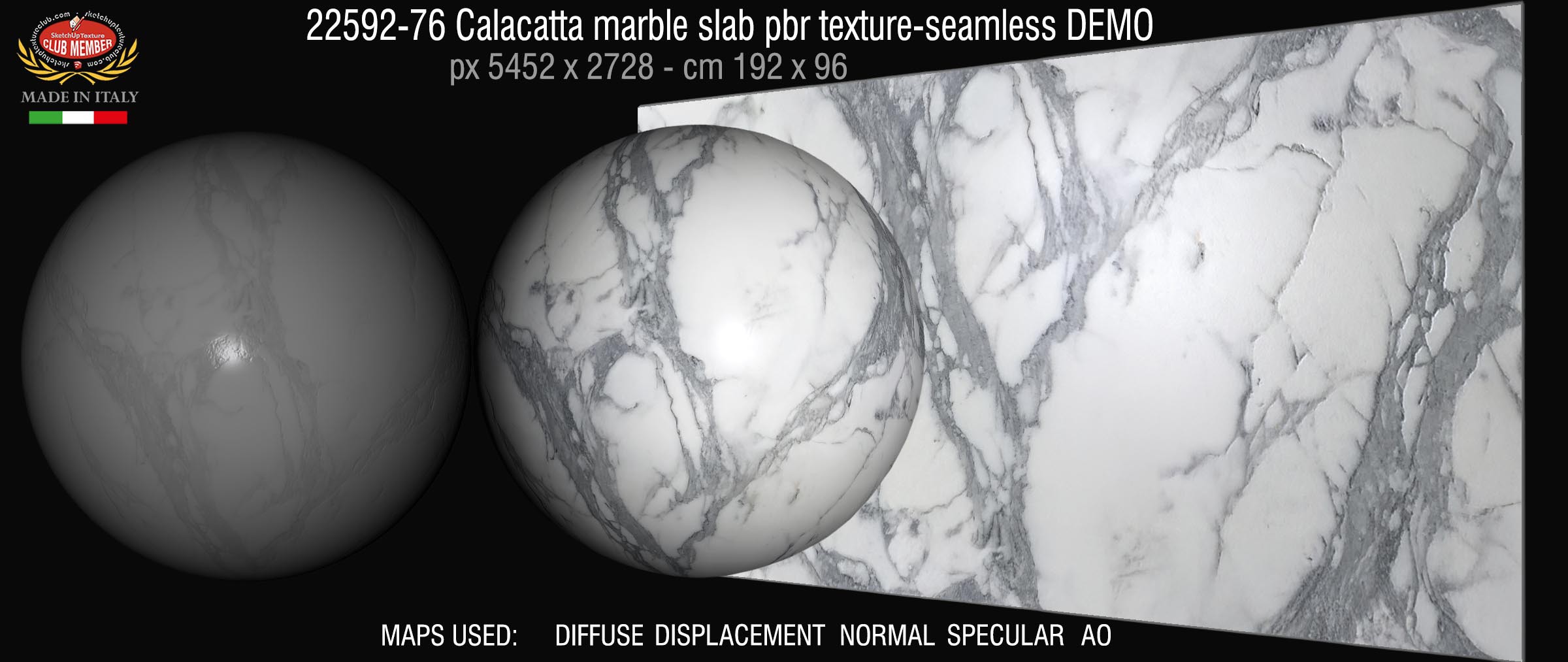 22592-76 Calacatta marble slab pbr texture-seamless DEMO