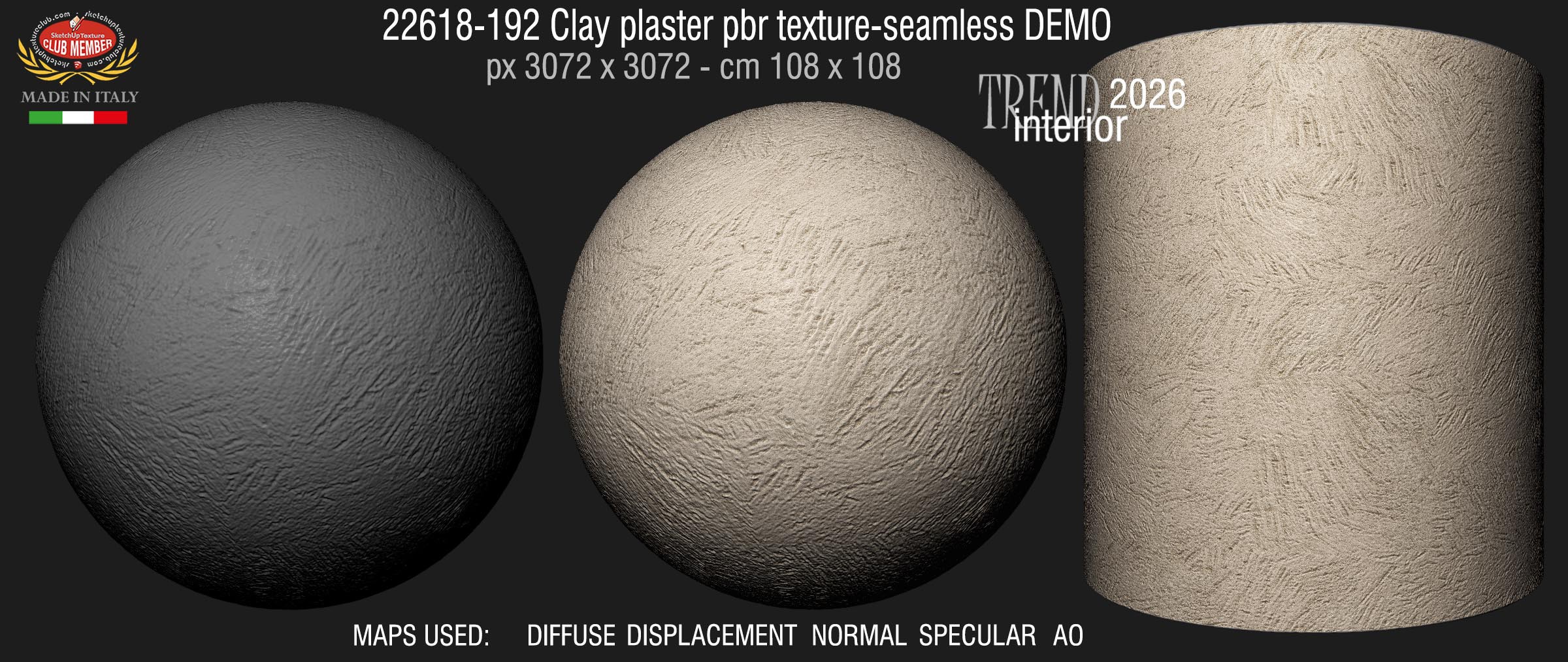 22618-192 Clay plaster pbr texture-seamless DEMO