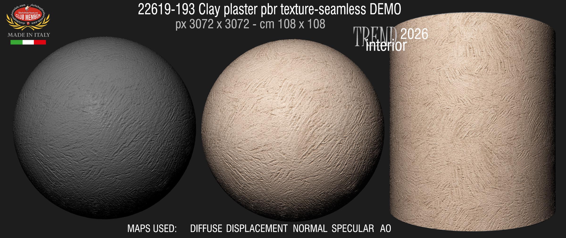 22619-193 Clay plaster pbr texture-seamless DEMO
