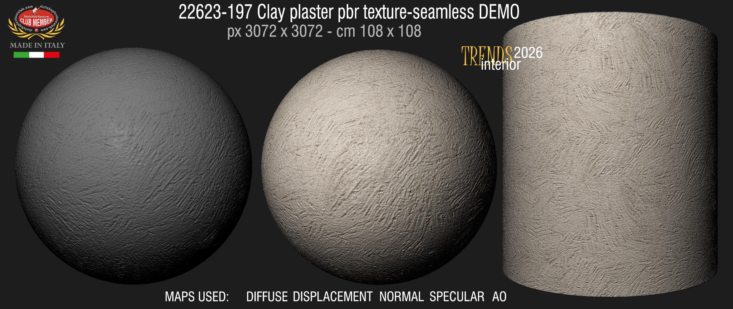 22623-197 Clay plaster pbr texture-seamless DEMO