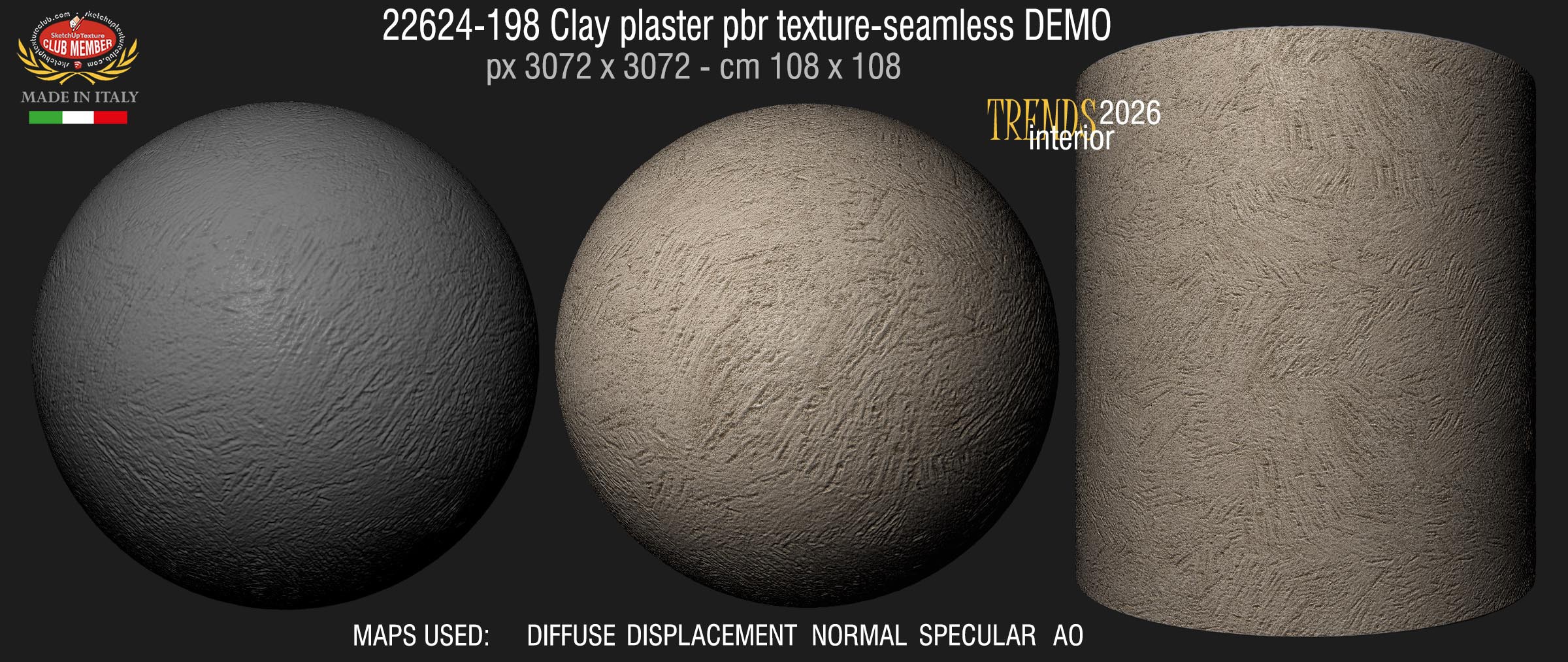 22624-198 Clay plaster pbr texture-seamless DEMO