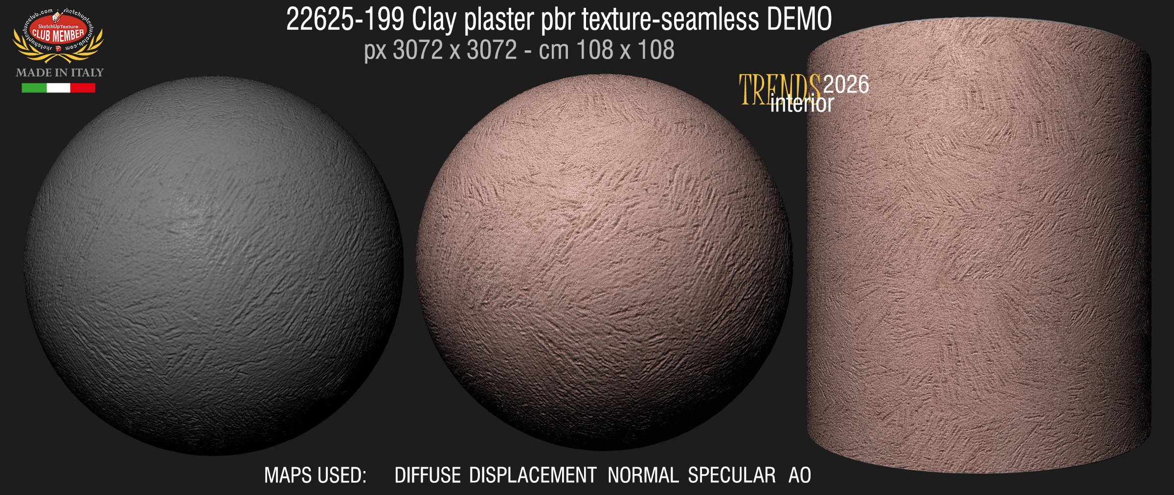 22625-199 Clay plaster pbr texture-seamless DEMO