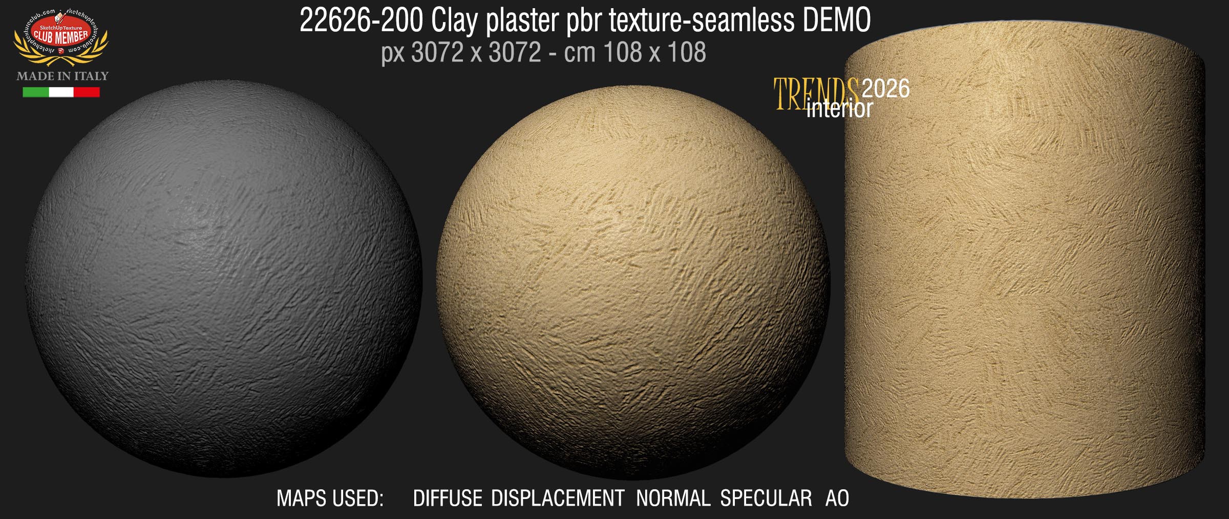 22626-200 Clay plaster pbr texture-seamless DEMO
