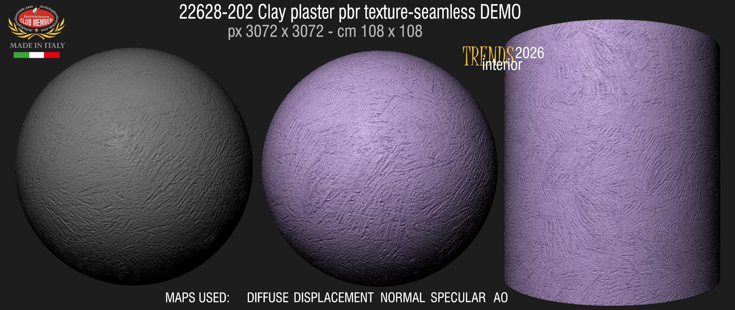 22628-202 Clay plaster pbr texture-seamless DEMO