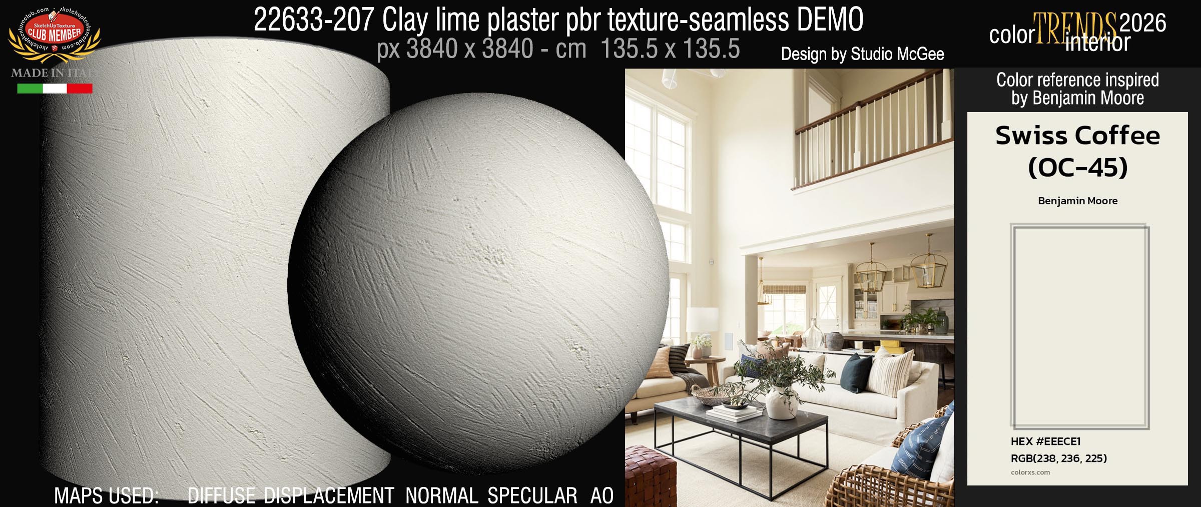 22633-207 Clay lime plaster pbr texture-seamless DEMO