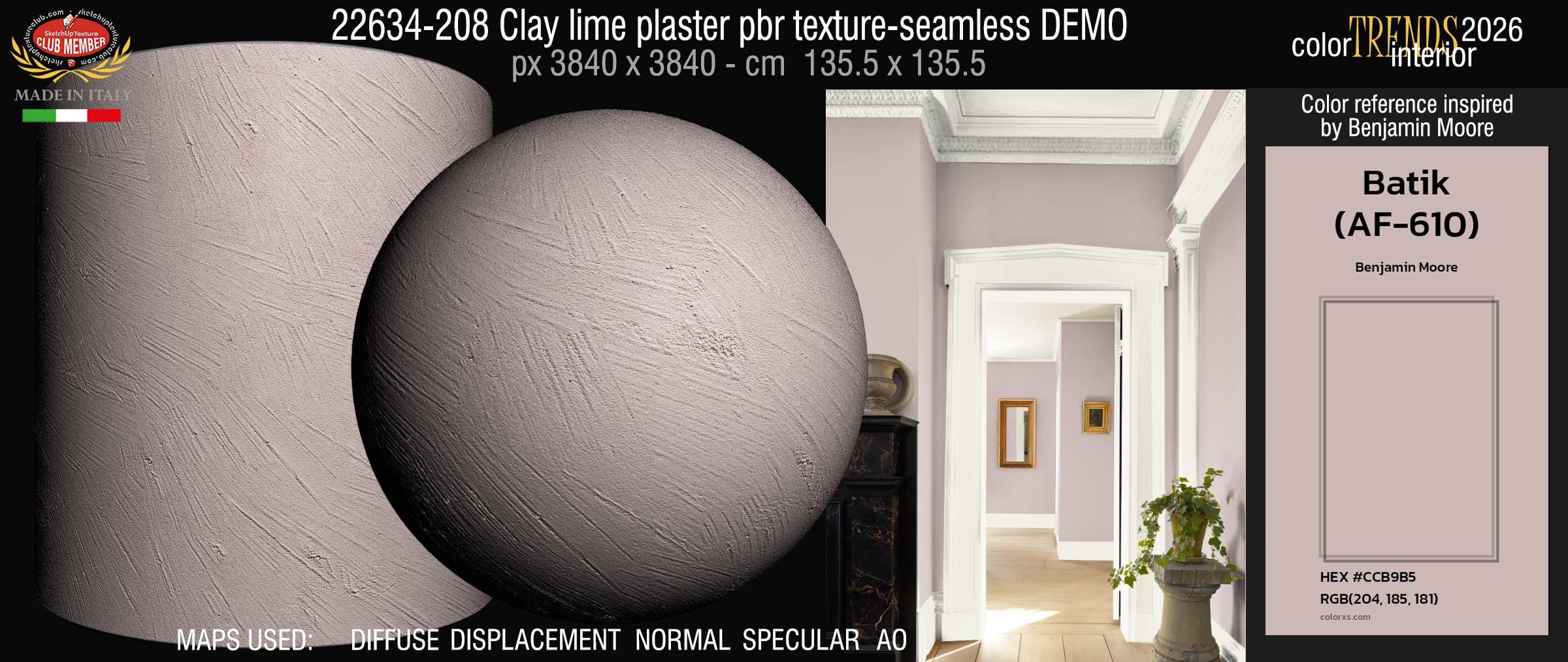 22634-208 Clay lime plaster pbr texture-seamless DEMO