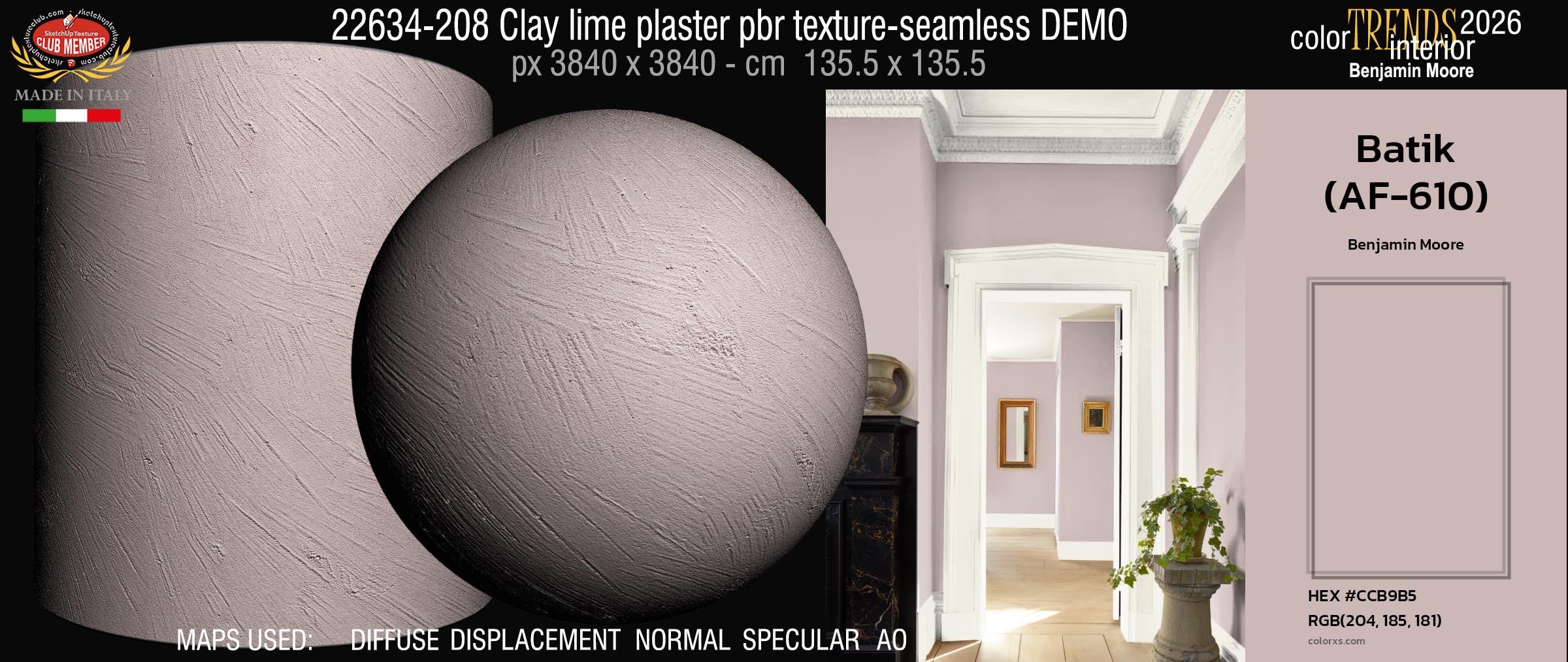 22634-208 Clay lime plaster pbr texture-seamless DEMO