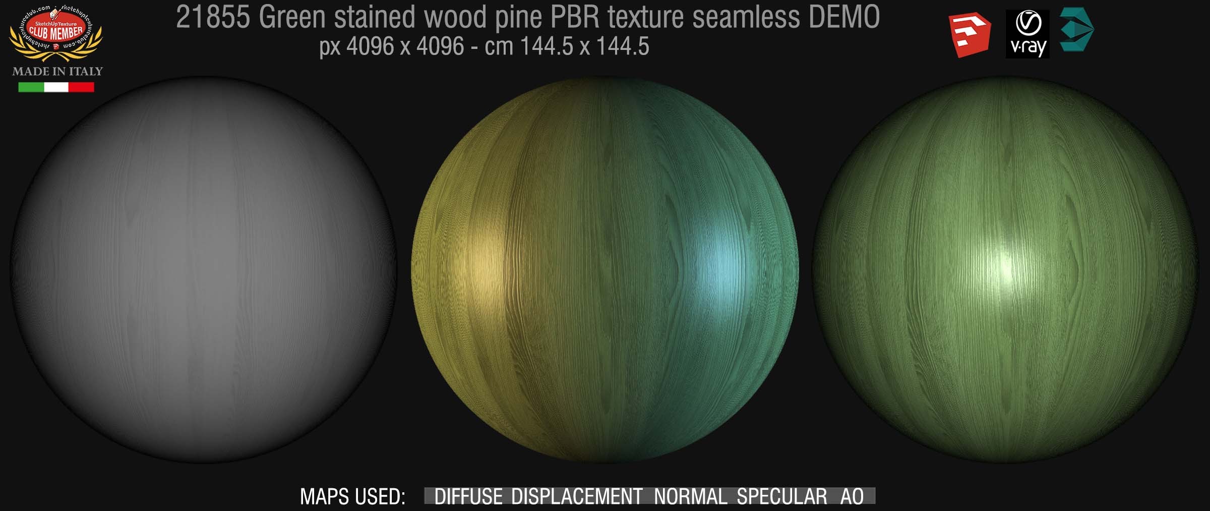 21855 green pine stained PBR wood texture seamless DEMO