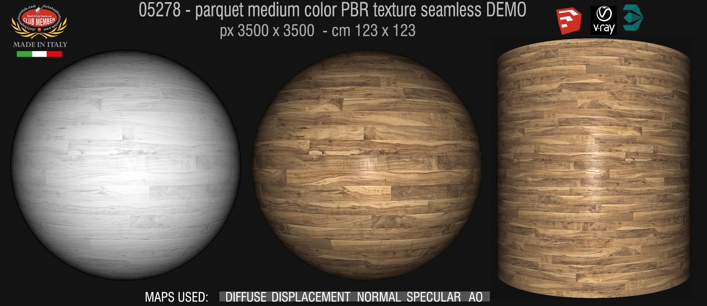 05278 parquet medium color PBR texture seamless DEMO
