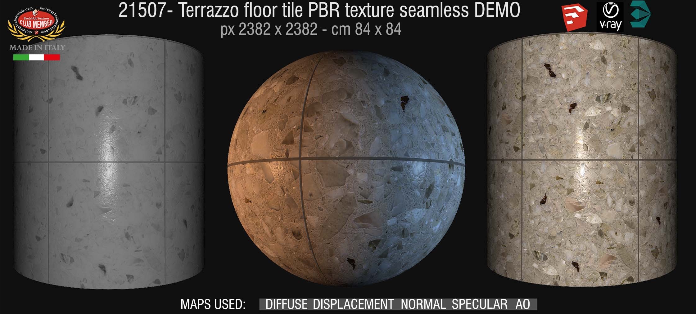 21507 terrazzo floor tile PBR texture seamless DEMO