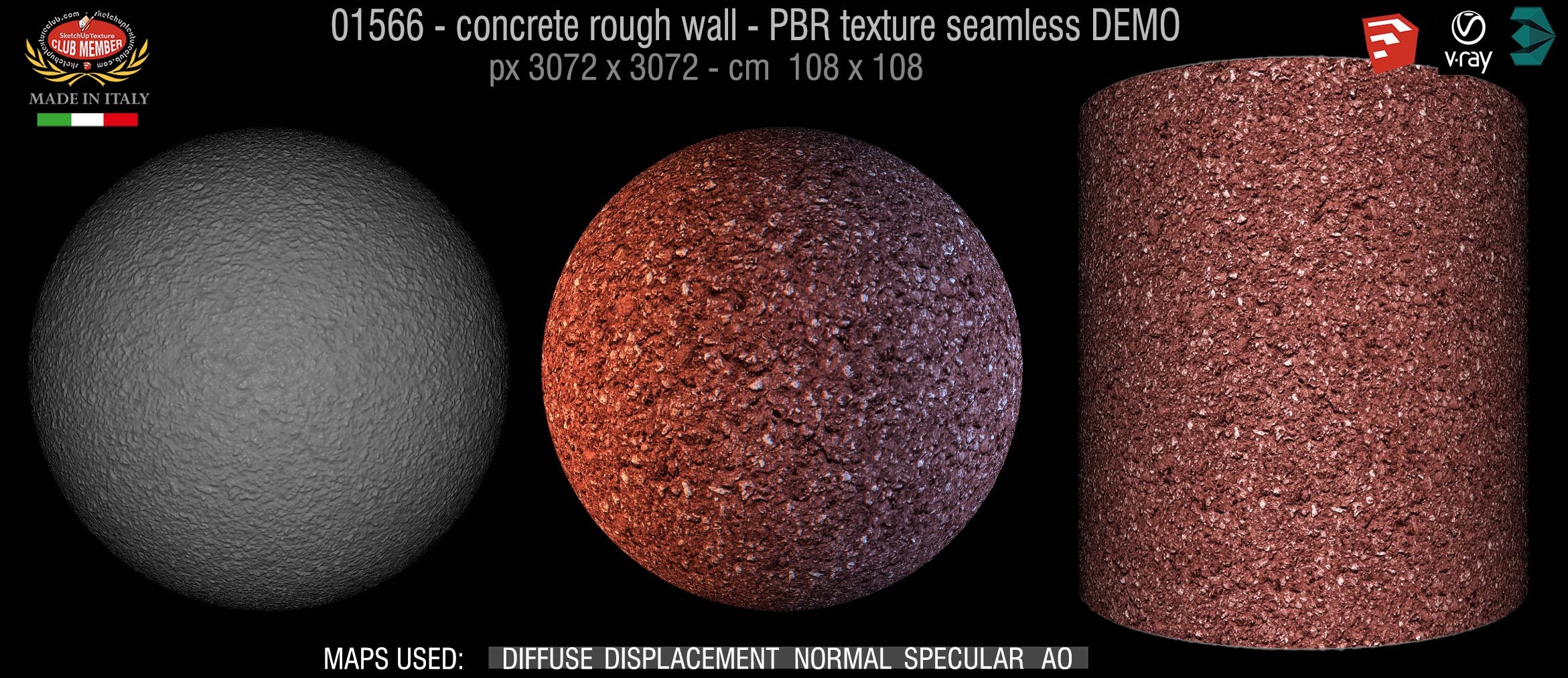 01566 concrete rough wall PBR texture seamless DEMO