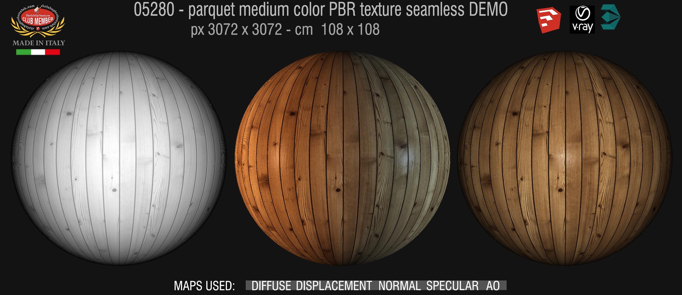 05280 parquet medium color PBR texture seamless DEMO