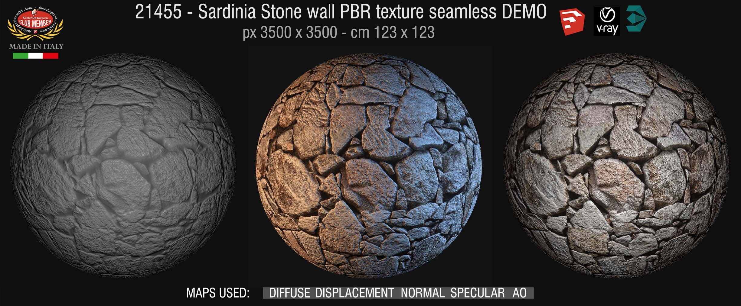 21455 stone wall PBR texture seamless DEMO