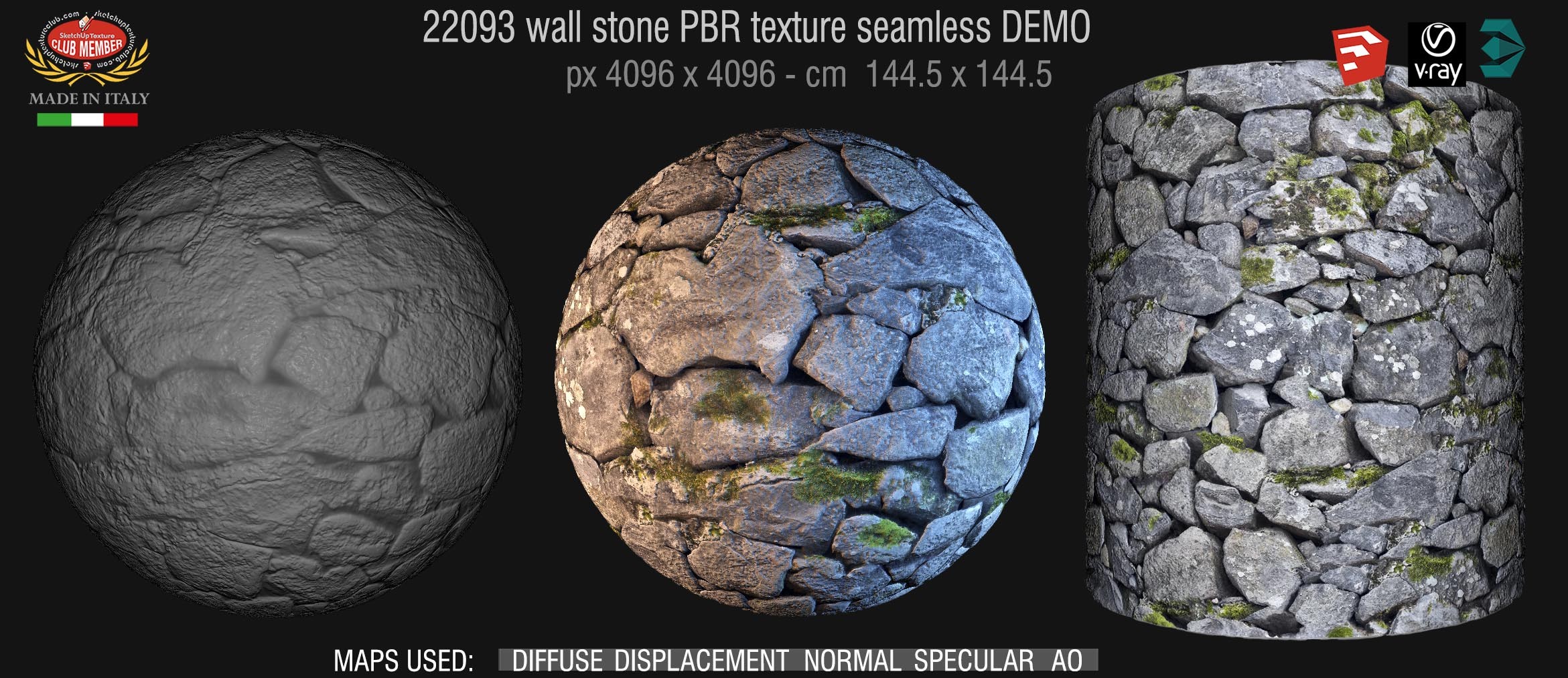 22093 wall stone PBR texture seamless DEMO