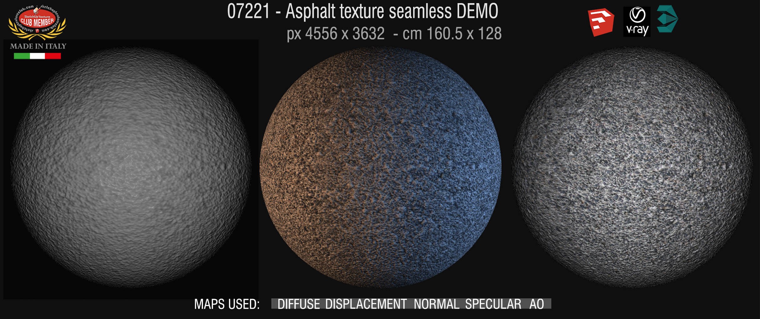 07221 Asphalt texture seamless + maps DEMO