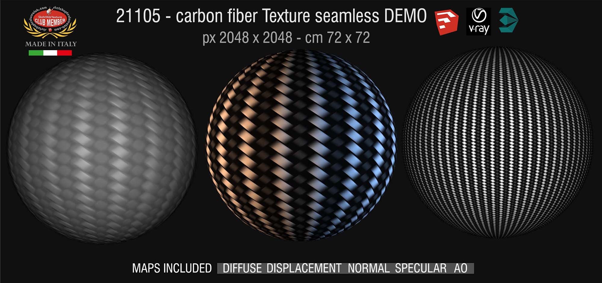 21105 Carbon fiber PBR texture seamless DEMO