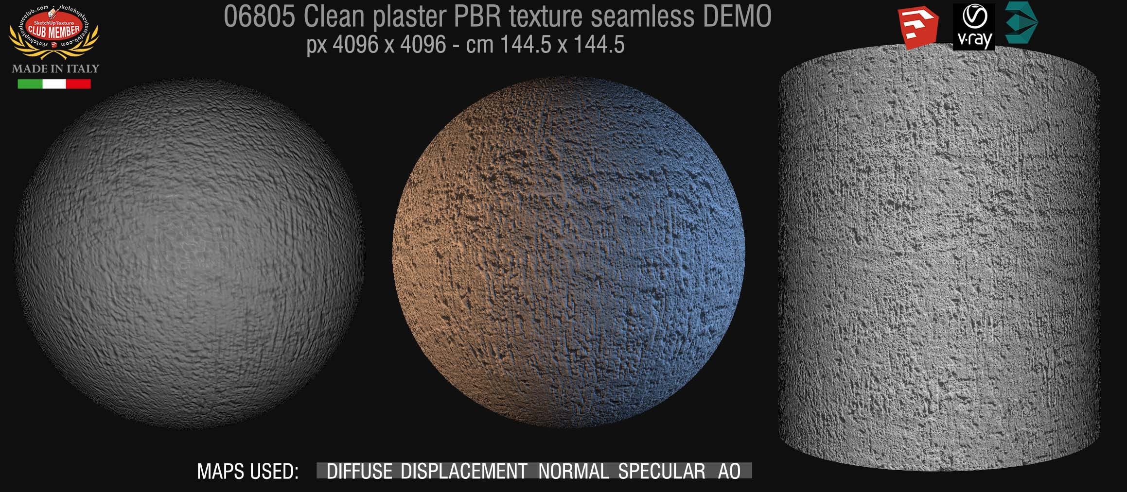 06805 clean plaster PBR texture seamless DEMO