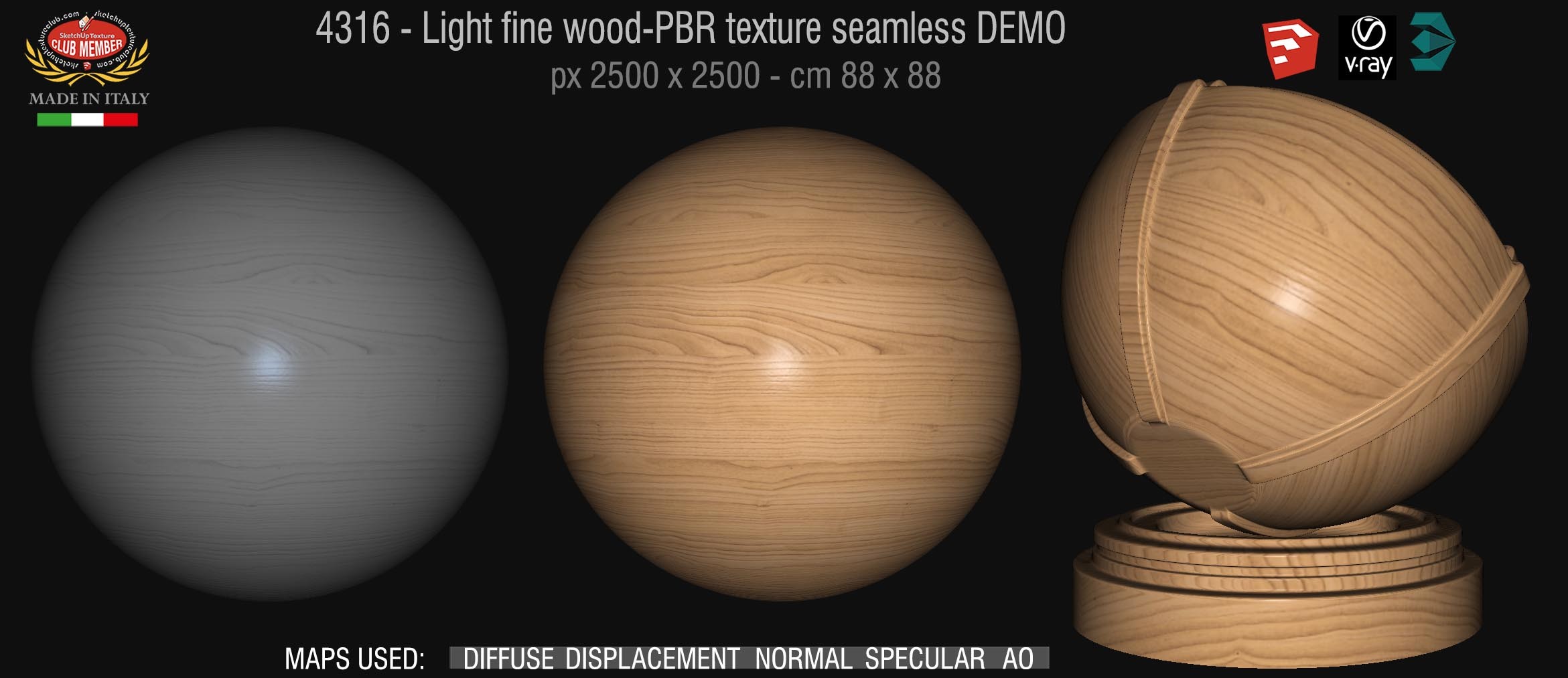 04316 Light fine wood-PBR texture seamless DEMO