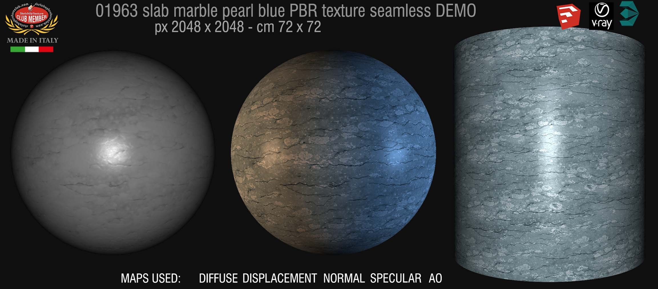 01963 slab marble pearl blue PBR texture seamless DEMO