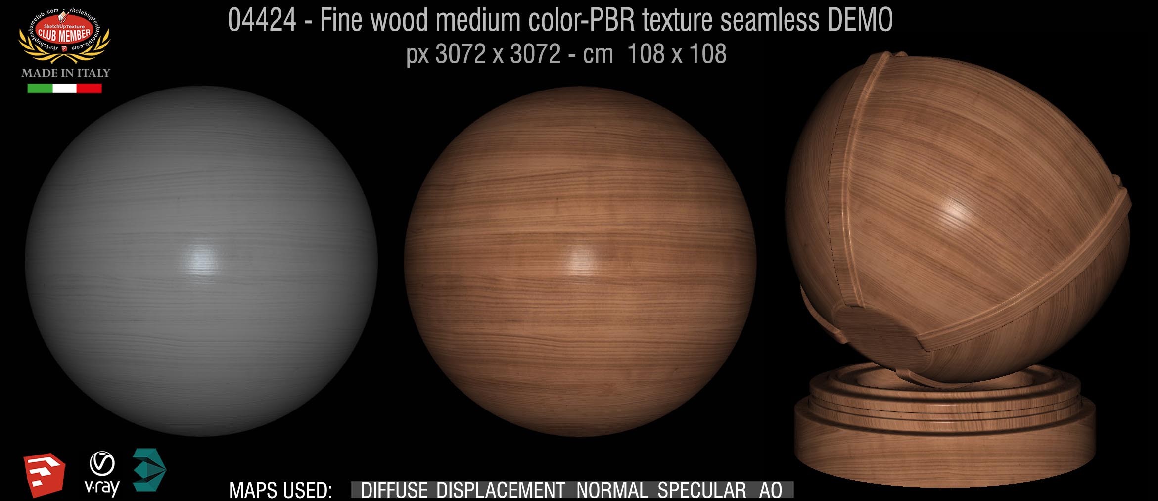 04424 Fine wood medium color-PBR texture seamless DEMO